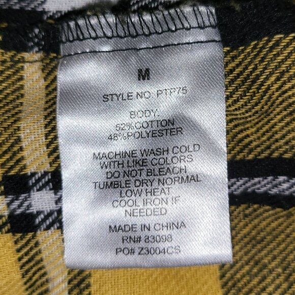 CI SONO | Yellow Plaid Wide Flannel Cropped Top - Picture 10 of 11